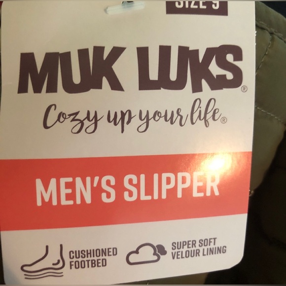 MUK LUKS Mens Slip On Slippers Size 9 Soft Cushioned Insole Indoor Outdoor New - Picture 7 of 8